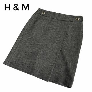 エイチアンドエム(H&M)のH&M スカート　グレー　エイチアンドエム(ひざ丈スカート)