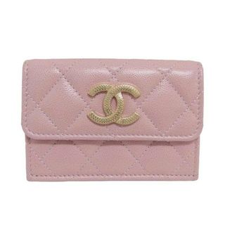 CHANEL シャネル/マトラッセ/キャビアスキン/スモールフラップウォレット/ピンク/AP2962/EJG*****/Aランク/04【中古】(財布)