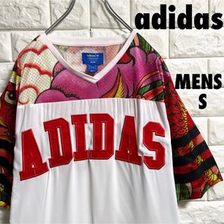 アディダス(adidas)のアディダス　半袖Tシャツ　総柄　メンズSサイズ(Tシャツ/カットソー(半袖/袖なし))