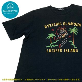 ヒステリックグラマー(HYSTERIC GLAMOUR)のヒステリックグラマー　Tシャツ　デビルガール　ギターガール　稀少モデル　刺繍　L(Tシャツ/カットソー(半袖/袖なし))