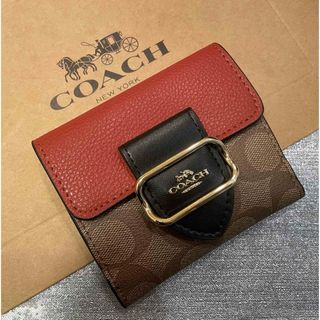 コーチ(COACH)のCOACH  コーチ　二つ折り　財布　シグネチャー　ミニ　未使用品(財布)