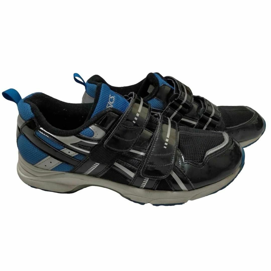 asics(アシックス)のアシックス スニーカー トレーニング ランニングシューズ 上靴25.5 黒×青 メンズの靴/シューズ(スニーカー)の商品写真