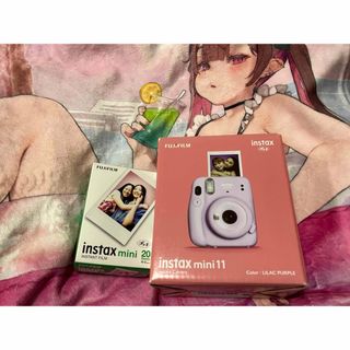 フジフイルム(富士フイルム)のチェキ instax mini11本体＋専用フィルム1箱(フィルムカメラ)