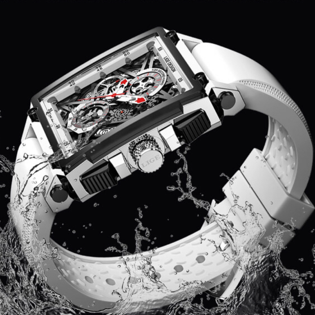 日本未入荷★新品★メンズ腕時計！クロノグラフ 白❤️フランクミュラーファンに人気 メンズの時計(腕時計(アナログ))の商品写真