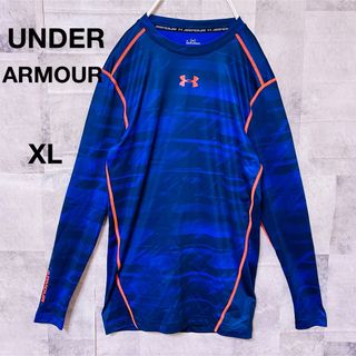 アンダーアーマー(UNDER ARMOUR)のアンダーアーマーウェア　トレーニングウェア　XLサイズ　ネイビー×オレンジ(ウェア)