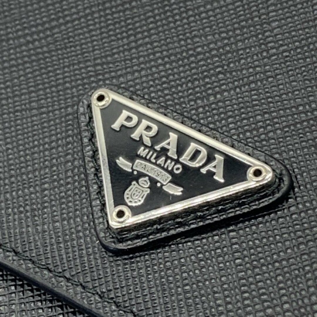 PRADA(プラダ)のPRADA プラダ サフィアーノ レザー スマートフォンケース ブラック ナイロンストラップ 2ZH068 メンズのバッグ(その他)の商品写真