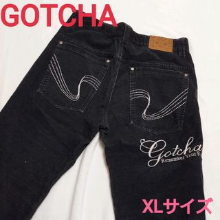 ガッチャ(GOTCHA)のガッチャ gotchaコーデュロイパンツ ゴルフウェア XL 黒 大きいサイズ(ウエア)