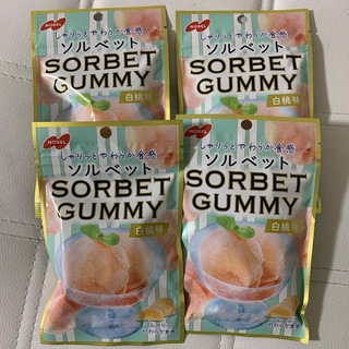 ソルベットグミ　ノーベル製菓 SORBETグミ 白桃味 50g(菓子/デザート)