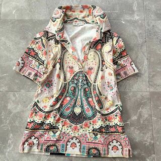 ETRO - ETRO エトロ カットソー 総柄 ポロシャツ ペイズリー 40 イタリア製