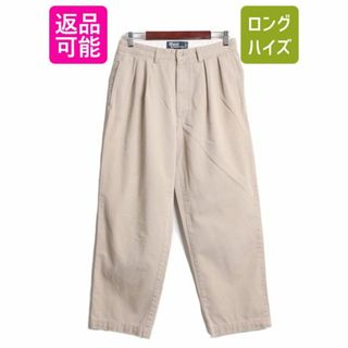 ラルフローレン(Ralph Lauren)の90s ポロ ラルフローレン コットン チノ パンツ メンズ 31 30 古着 90年代 オールド ストレート スラックス ツータック チノパン ベージュ(チノパン)