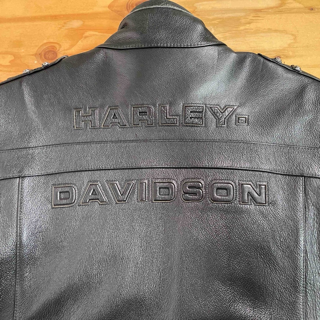 Harley Davidson(ハーレーダビッドソン)の◆世界限定1500着モデル☆ハーレー レザージャケット ブラック/L（XXL相当 自動車/バイクのバイク(装備/装具)の商品写真