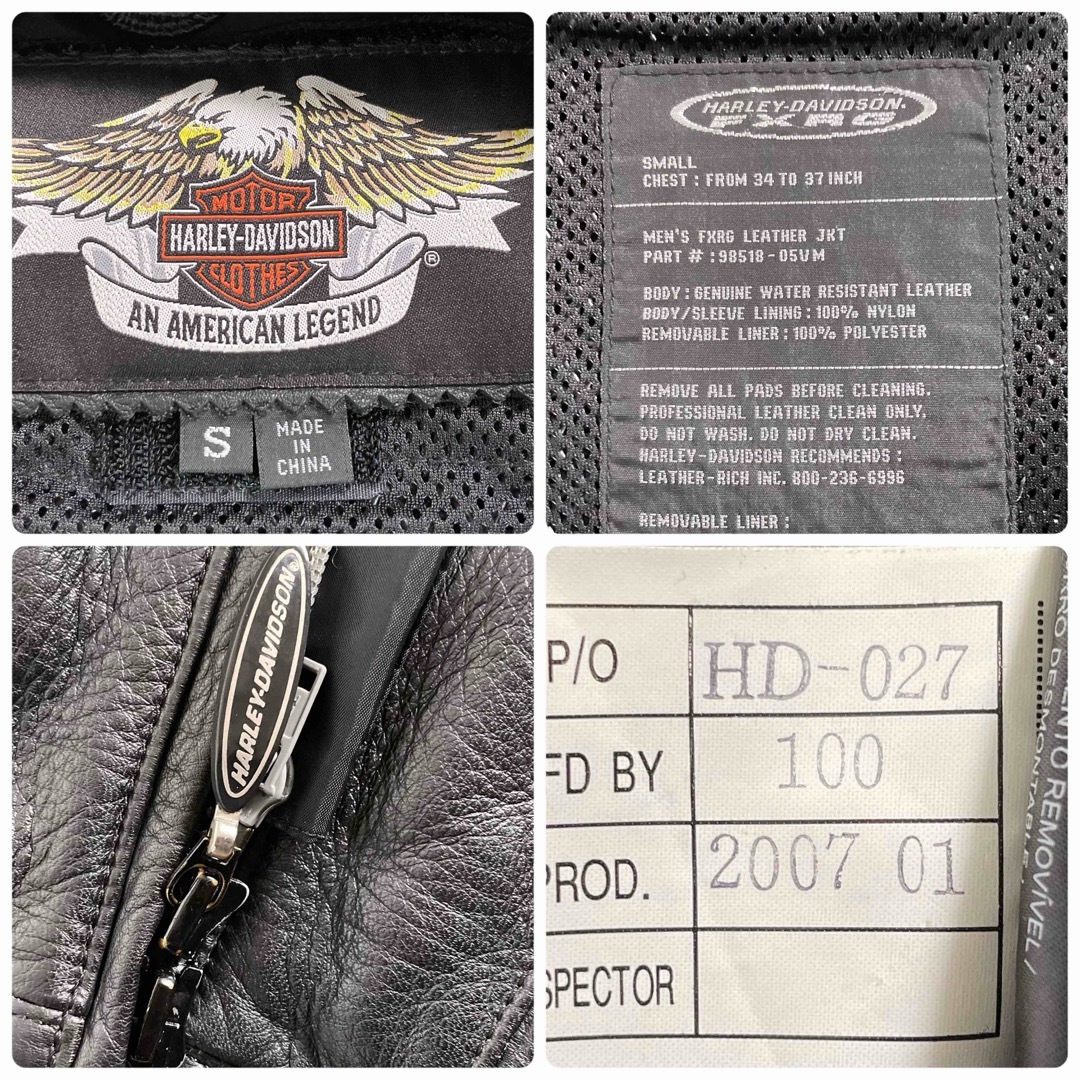 Harley Davidson(ハーレーダビッドソン)の定価14万⭐︎ハーレーダビッドソン FXRG レザージャケット ブラック/S 自動車/バイクのバイク(装備/装具)の商品写真