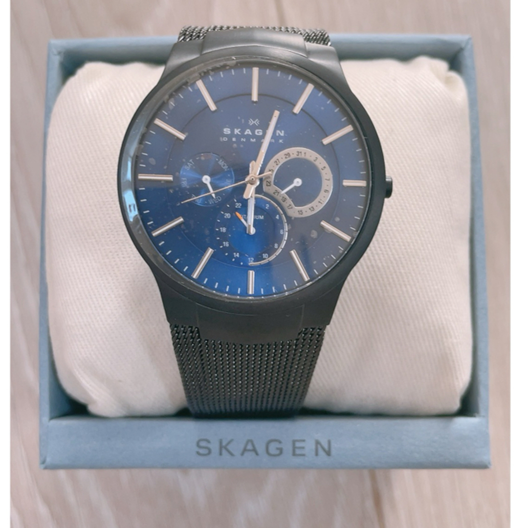 SKAGEN(スカーゲン)のスカーゲン　腕時計　メンズ　809XLTBN　ブルー×ブラック メンズの時計(腕時計(アナログ))の商品写真