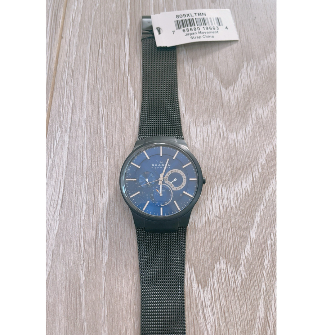 SKAGEN(スカーゲン)のスカーゲン　腕時計　メンズ　809XLTBN　ブルー×ブラック メンズの時計(腕時計(アナログ))の商品写真