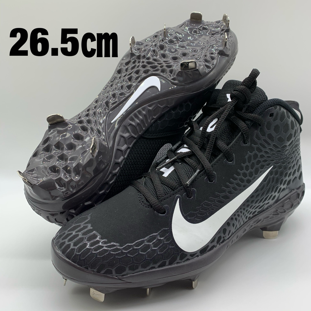 NIKE 野球 スパイク ブラック 黒 26.5㎝ ミドルカット 金具 トラウト | フリマアプリ ラクマ NIKE 野球 スパイク ブラック 黒 26.5㎝ ミドルカット 金具 トラウト | フリマアプリ ラクマ