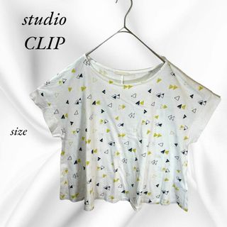 スタディオクリップ(STUDIO CLIP)のstudio CLIP 半袖Tシャツ　半袖カットソー　三角柄　大きめ　Free(Tシャツ(半袖/袖なし))