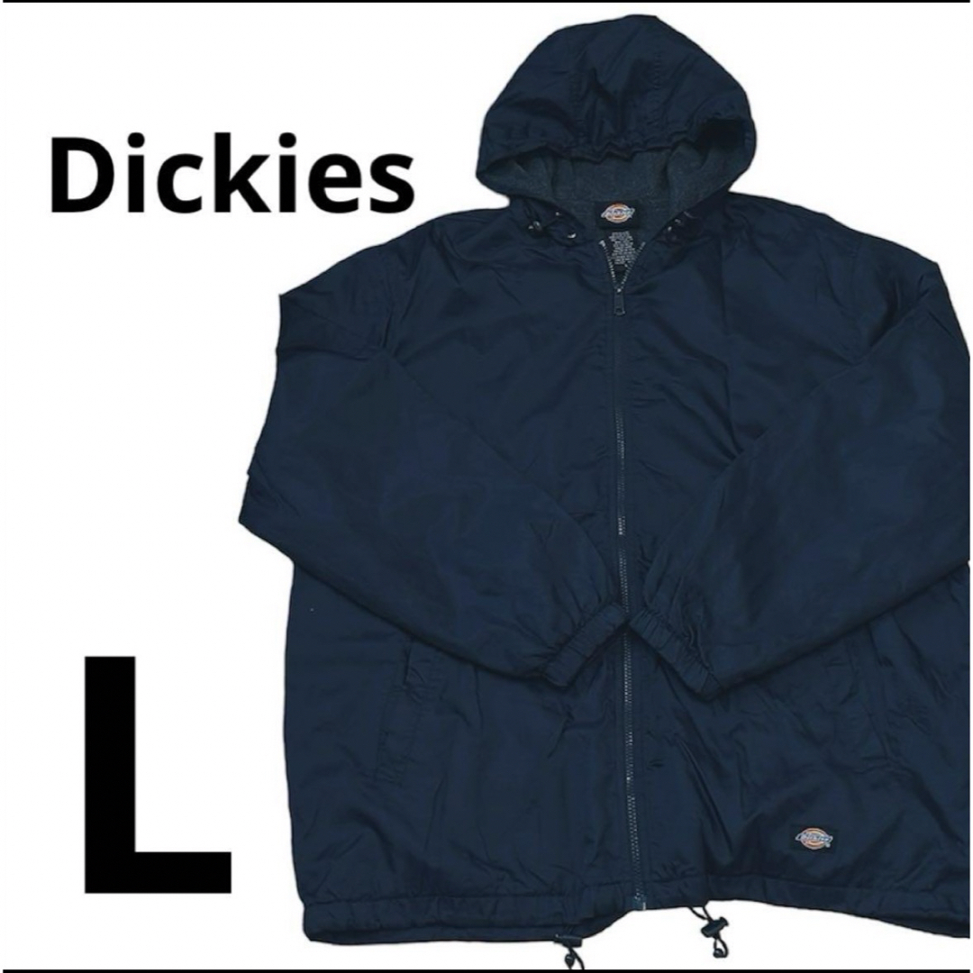 Dickies(ディッキーズ)のDickies ナイロン フーディ ジャケット  ネイビー　内ポケット付き メンズのジャケット/アウター(ナイロンジャケット)の商品写真