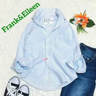 フランクアンドアイリーン(Frank&Eileen)の美品✨フランクアンドアイリーン　リネンシャツ　BARRY　水色　長袖　羽織り(シャツ/ブラウス(長袖/七分))