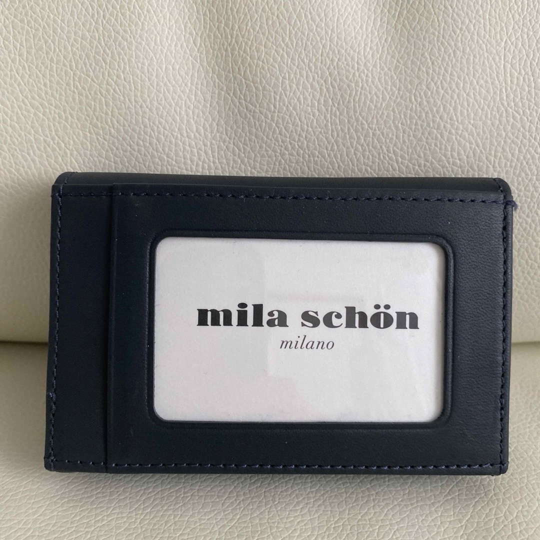 mila schon(ミラショーン)のミラショーン　二つ折り財布　定期入れ 新品　黒　 メンズのファッション小物(折り財布)の商品写真