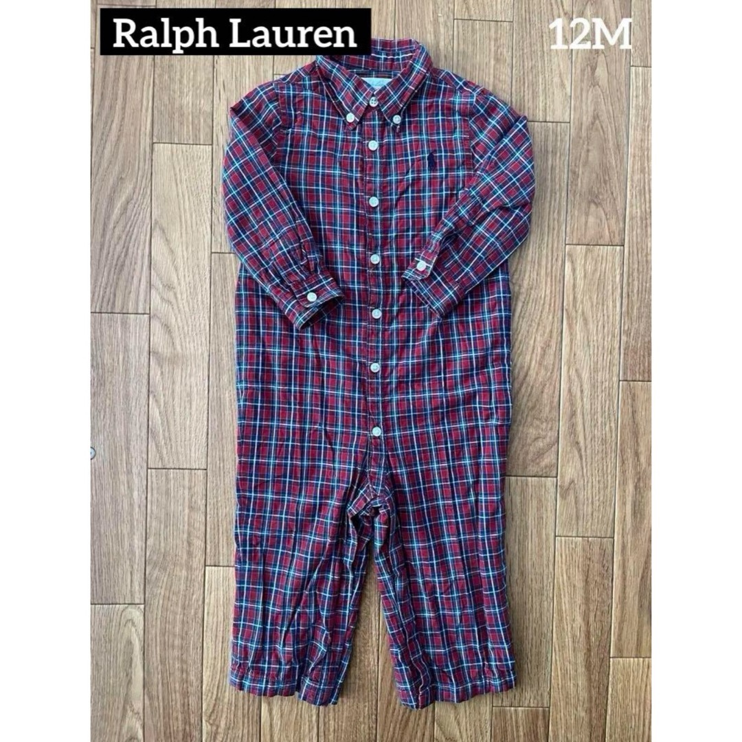 Ralph Lauren(ラルフローレン)のラルフローレン 長袖 ロンパース カバーオール キッズ/ベビー/マタニティのベビー服(~85cm)(カバーオール)の商品写真