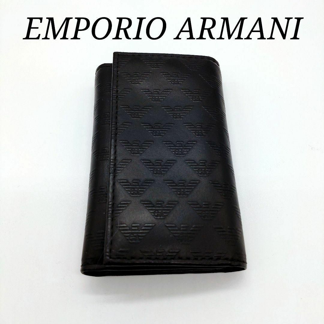 Emporio Armani - エンポリオアルマーニ☆キーケース☆総柄 ロゴマーク