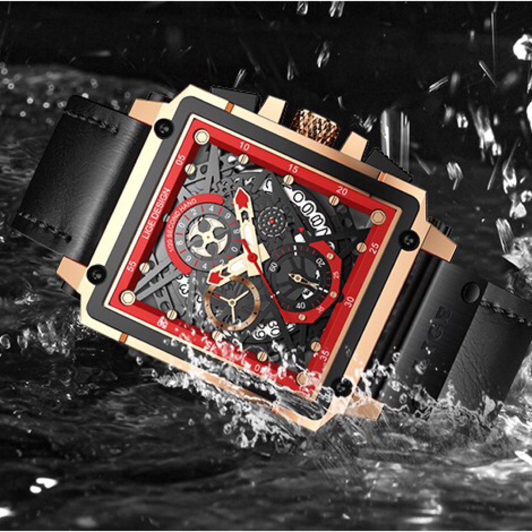 日本未入荷⚡️新品⚡️メンズ腕時計！クロノグラフ 黒 ❤️アルマーニファンに人気 メンズの時計(腕時計(アナログ))の商品写真
