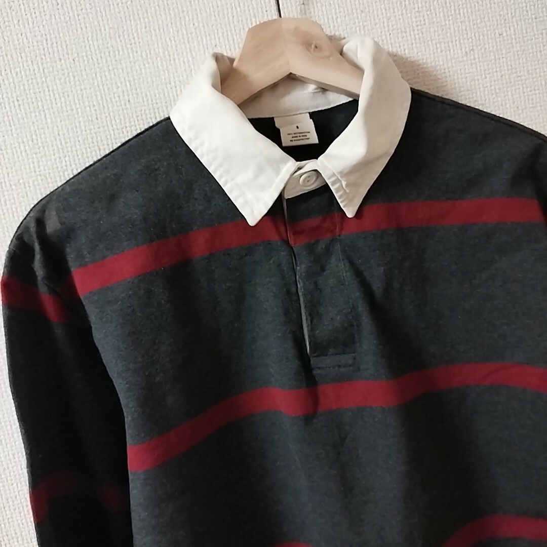 Old Navy(オールドネイビー)の古着　OLD NAVY オールドネイビー　ラガーシャツ　Sサイズ メンズのトップス(ポロシャツ)の商品写真