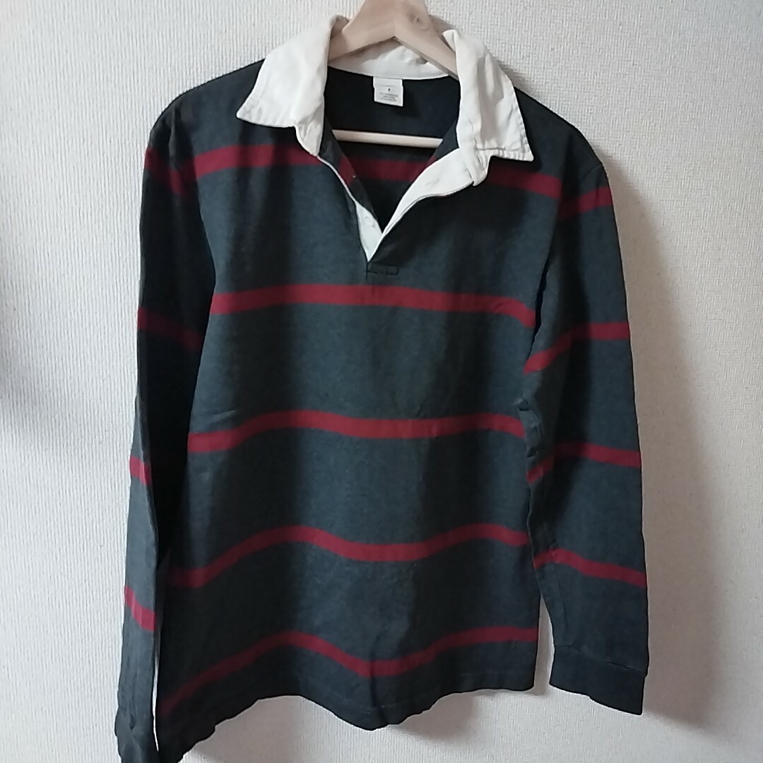 Old Navy(オールドネイビー)の古着　OLD NAVY オールドネイビー　ラガーシャツ　Sサイズ メンズのトップス(ポロシャツ)の商品写真