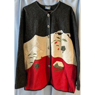 EU VINTAGE CRAFT HIRO 刺繍 ウールジャケット(その他)
