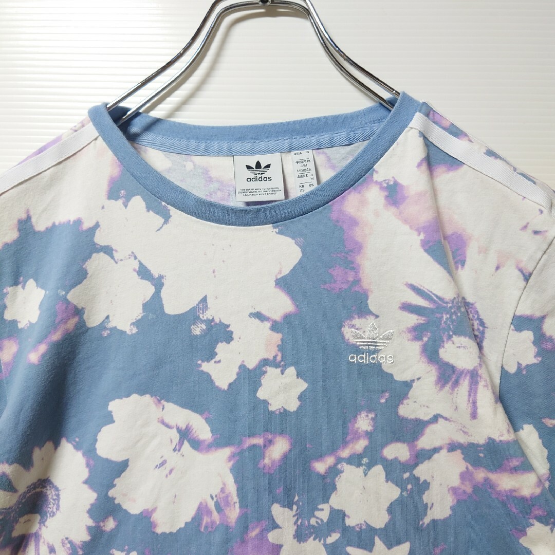 adidas(アディダス)のadidas★花柄 Tシャツワンピース★チュニック★ドレス★M★レディース レディースのワンピース(ミニワンピース)の商品写真