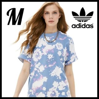 アディダス(adidas)のadidas★花柄 Tシャツワンピース★チュニック★ドレス★M★レディース(ミニワンピース)