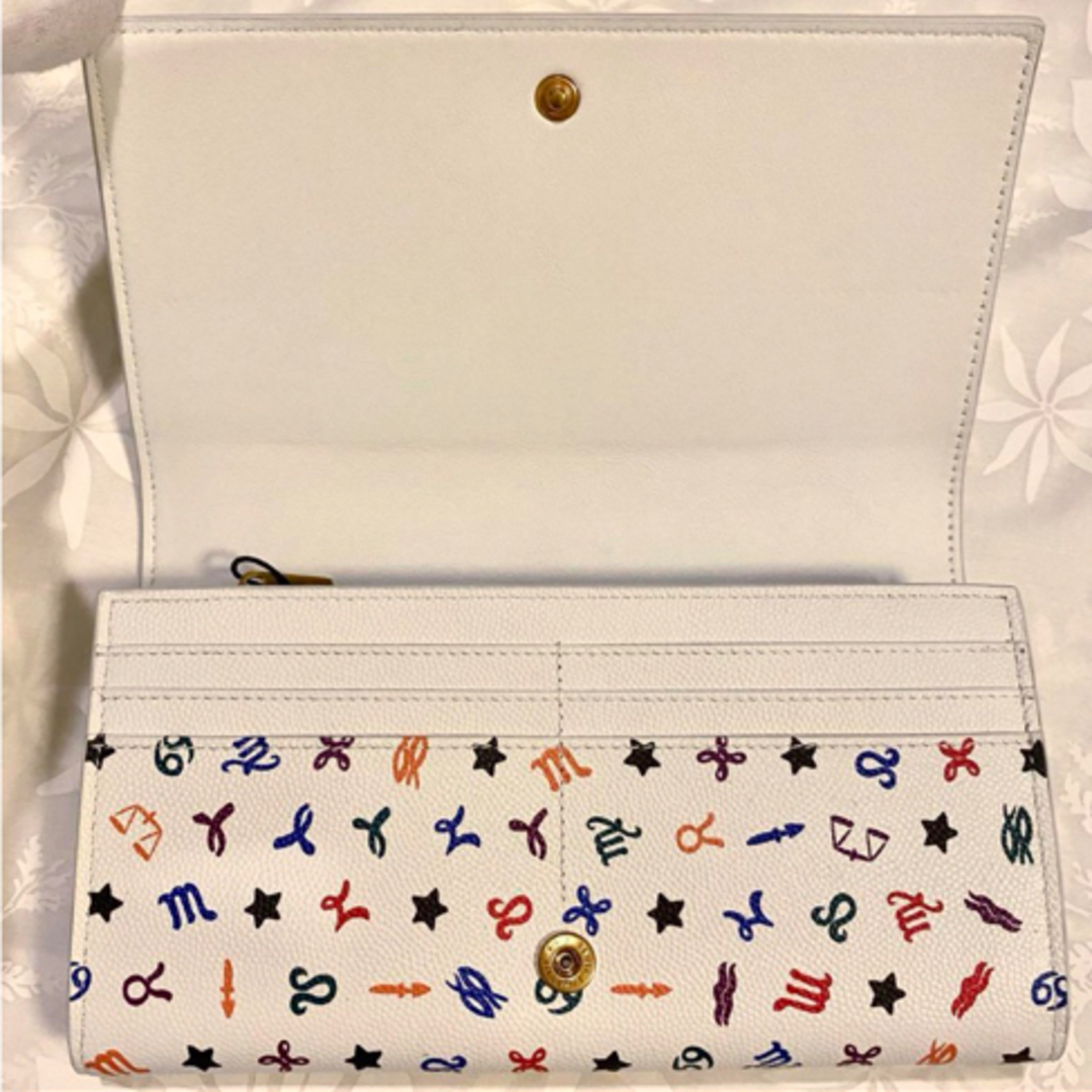 Yves Saint Laurent(イヴサンローラン)の【新品】サンローラン 長財布 ソディアックプリント コンチネンタルウォレット 白 レディースのファッション小物(財布)の商品写真