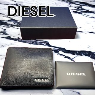 DIESEL - 【新品未使用】ディーゼル DIESEL 二つ折り財布 本革 レザー ブラック