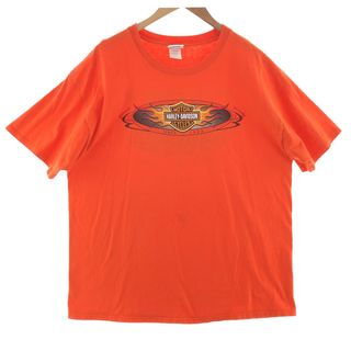 ハーレーダビッドソン(Harley Davidson)の古着 ハーレーダビッドソン Harley-Davidson 両面プリント モーターサイクル バイクTシャツ メンズXL /eaa381813(Tシャツ/カットソー(半袖/袖なし))