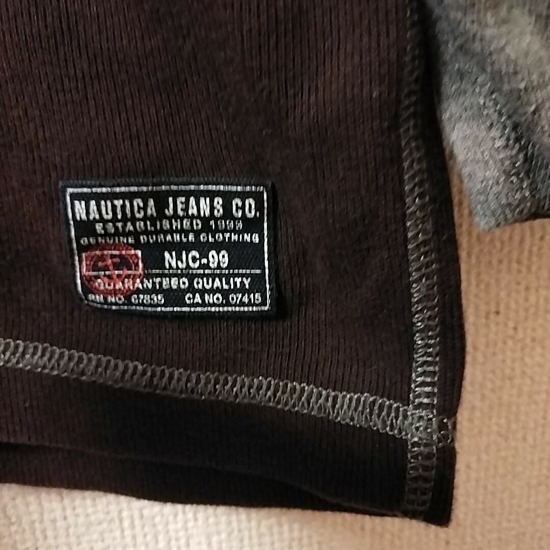 NAUTICA(ノーティカ)のUSA古着　ノーティカ　プルオーバー　ラグランスリーブ　XL　コットンニット メンズのトップス(ニット/セーター)の商品写真