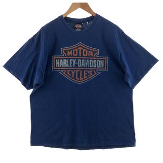 ハーレーダビッドソン Tシャツ・カットソー(メンズ)（ブルー・ネイビー