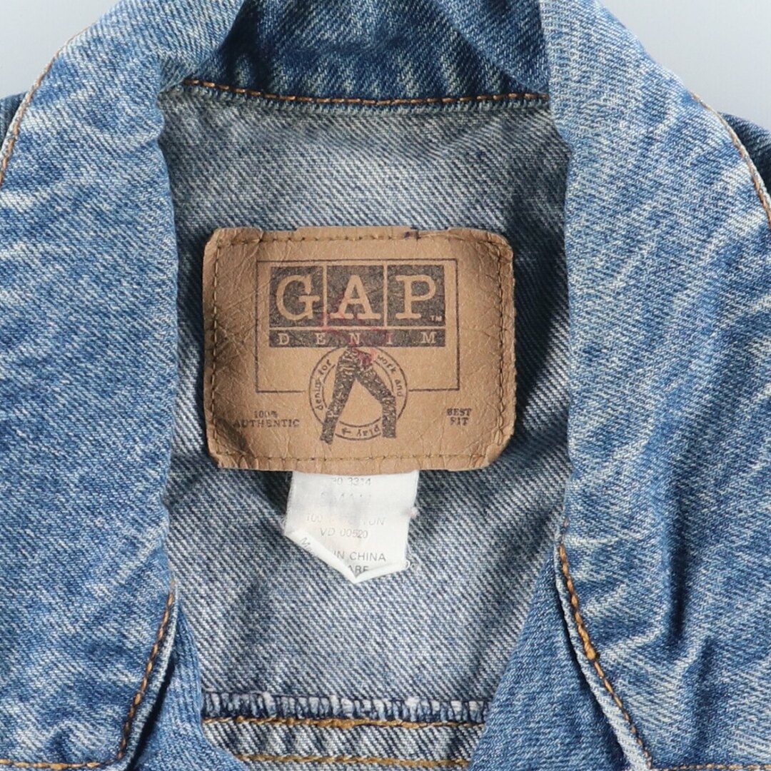 GAP(ギャップ)の古着 90年代 ギャップ GAP DENIM オールドギャップ デニムジャケット Gジャン メンズS ヴィンテージ /eaa423411 メンズのジャケット/アウター(Gジャン/デニムジャケット)の商品写真