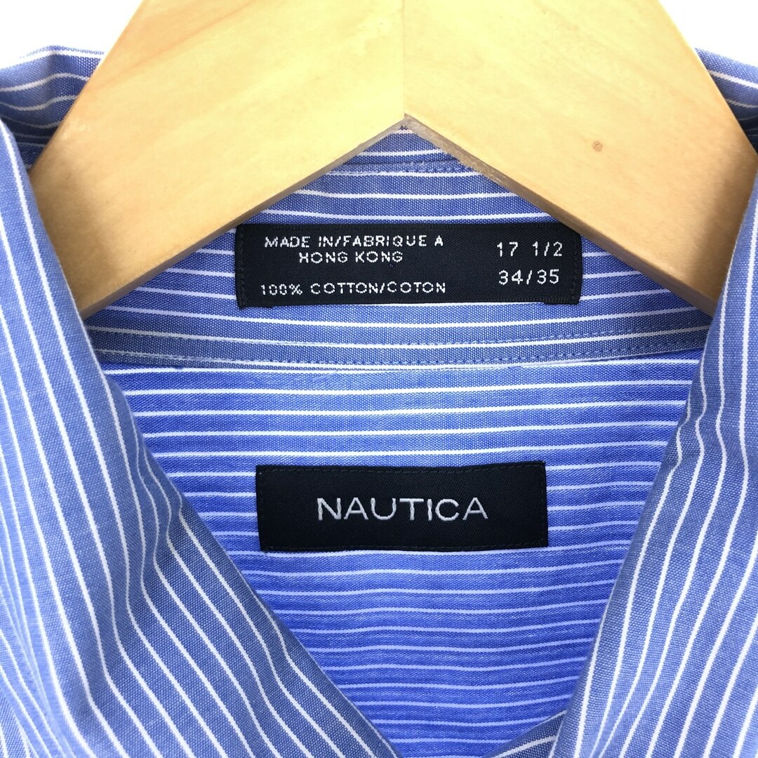 NAUTICA(ノーティカ)の古着 ノーティカ NAUTICA 長袖 ボタンダウンストライプシャツ メンズXL /eaa427681 メンズのトップス(シャツ)の商品写真