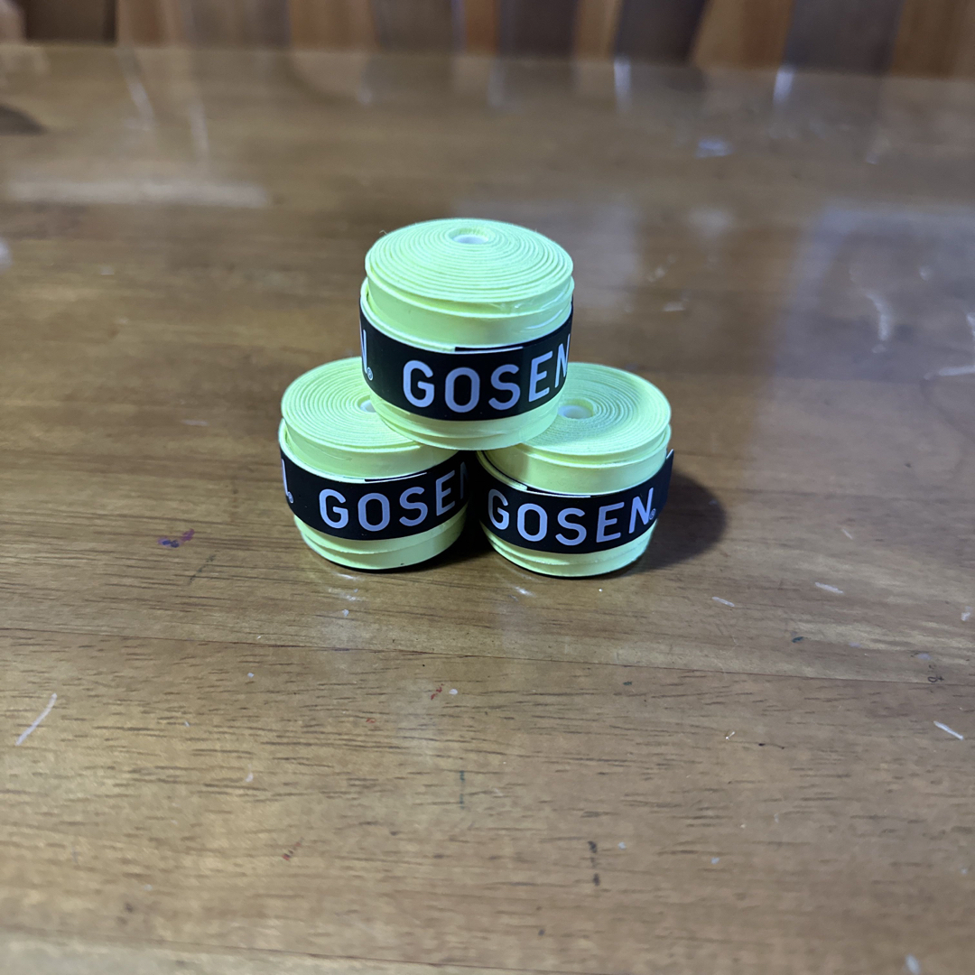 GOSEN(ゴーセン)のGOSEN グリップテープ 3個蛍光黄色ゴーセン マイバチ★色変更可 エンタメ/ホビーのエンタメ その他(その他)の商品写真