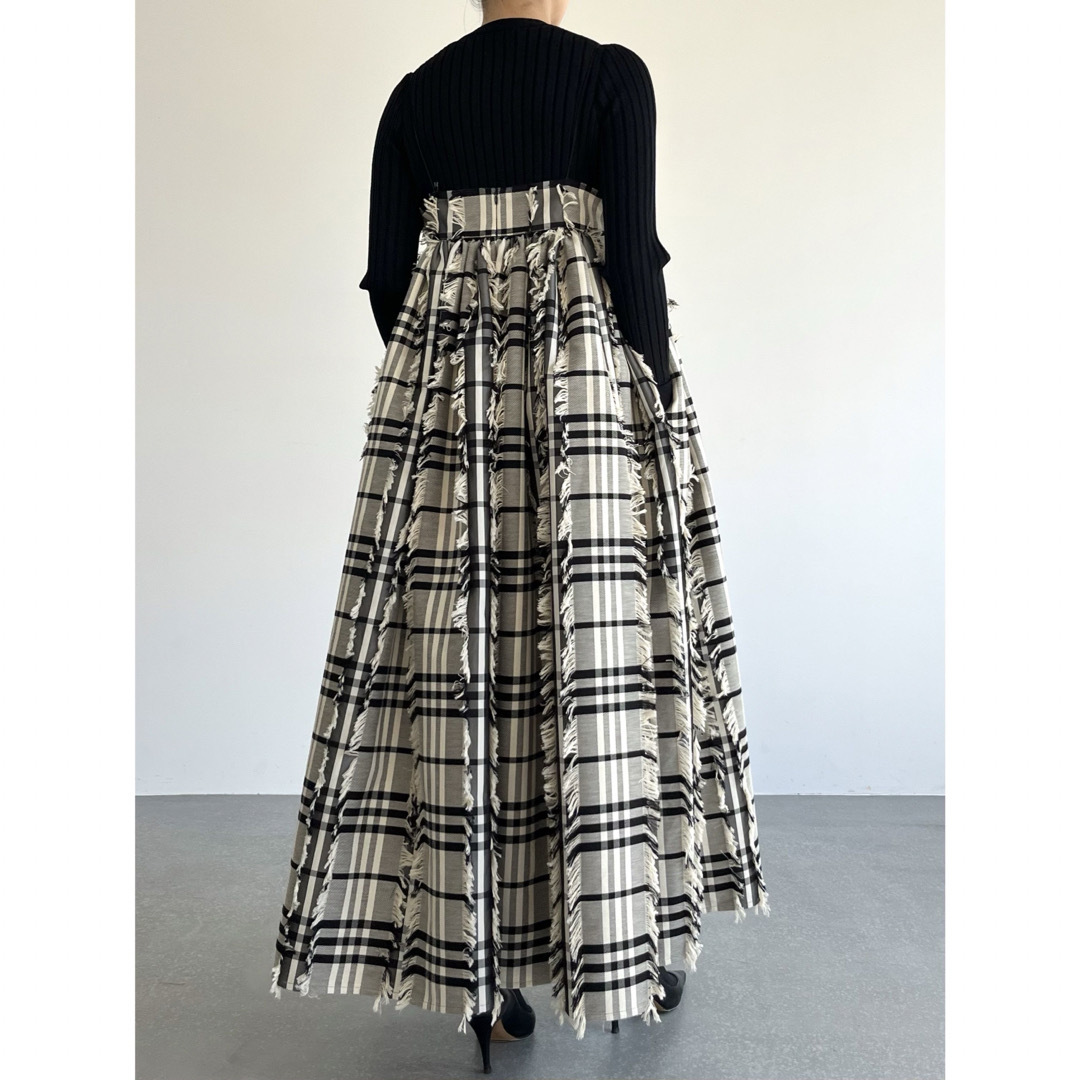 SHE Tokyo Cocco feather check ワンピース SHE Tokyo Cocco feather check ワンピース