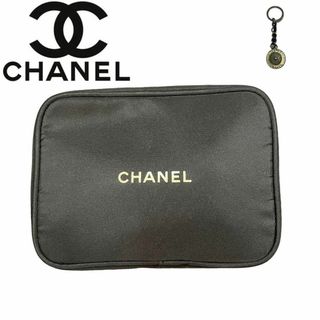 シャネル(CHANEL)の即日発送 極美品 CHANEL 化粧 ポーチ ブラック  ナイロン(その他)