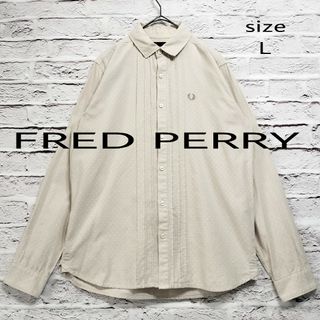 フレッドペリー(FRED PERRY)の【ドット柄】フレッドペリー FRED PERRY プリーツ シャツ ロゴ刺繍(シャツ)