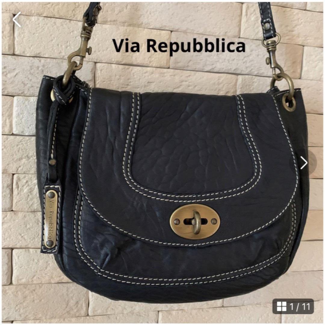 Via Repubblica(ヴィアリパブリカ)のVia Repubblica ショルダーバッグ 山羊革 2WAY美品 レディースのバッグ(ショルダーバッグ)の商品写真