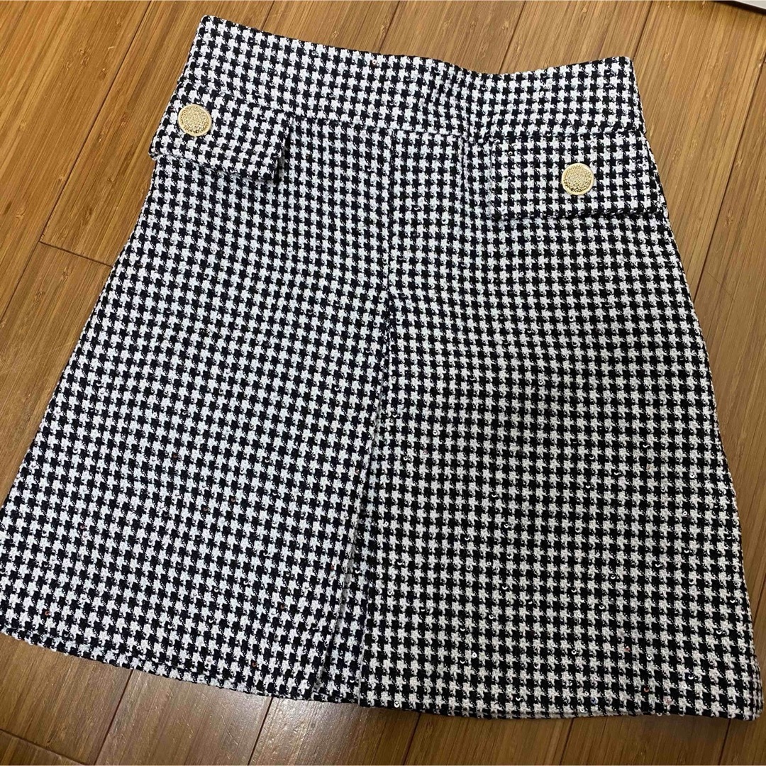 other(アザー)のeneu エヌー check mini skirt black 未使用 レディースのスカート(ひざ丈スカート)の商品写真