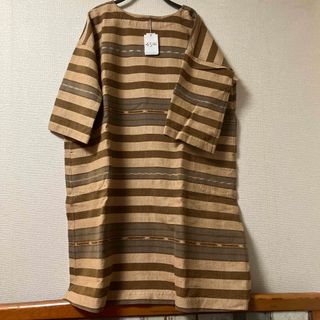 45R - 専用になりました。45R インディゴリネン刺繍ワンピース 45rpm