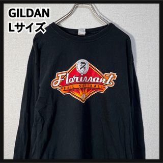 ギルタン(GILDAN)の【ギルダン】ロンT　カレジッロゴソフトボール　ブラックオレンジ　チャンピオン81(Tシャツ/カットソー(七分/長袖))