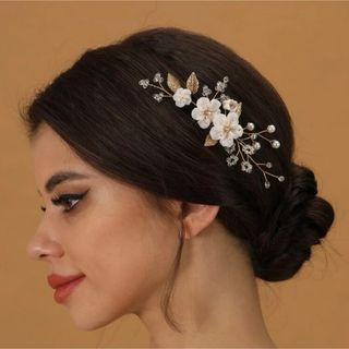 結婚式 コーム ヘアアクセサリー　お呼ばれ　髪飾り　ヘッドドレス　ウェディング(その他)