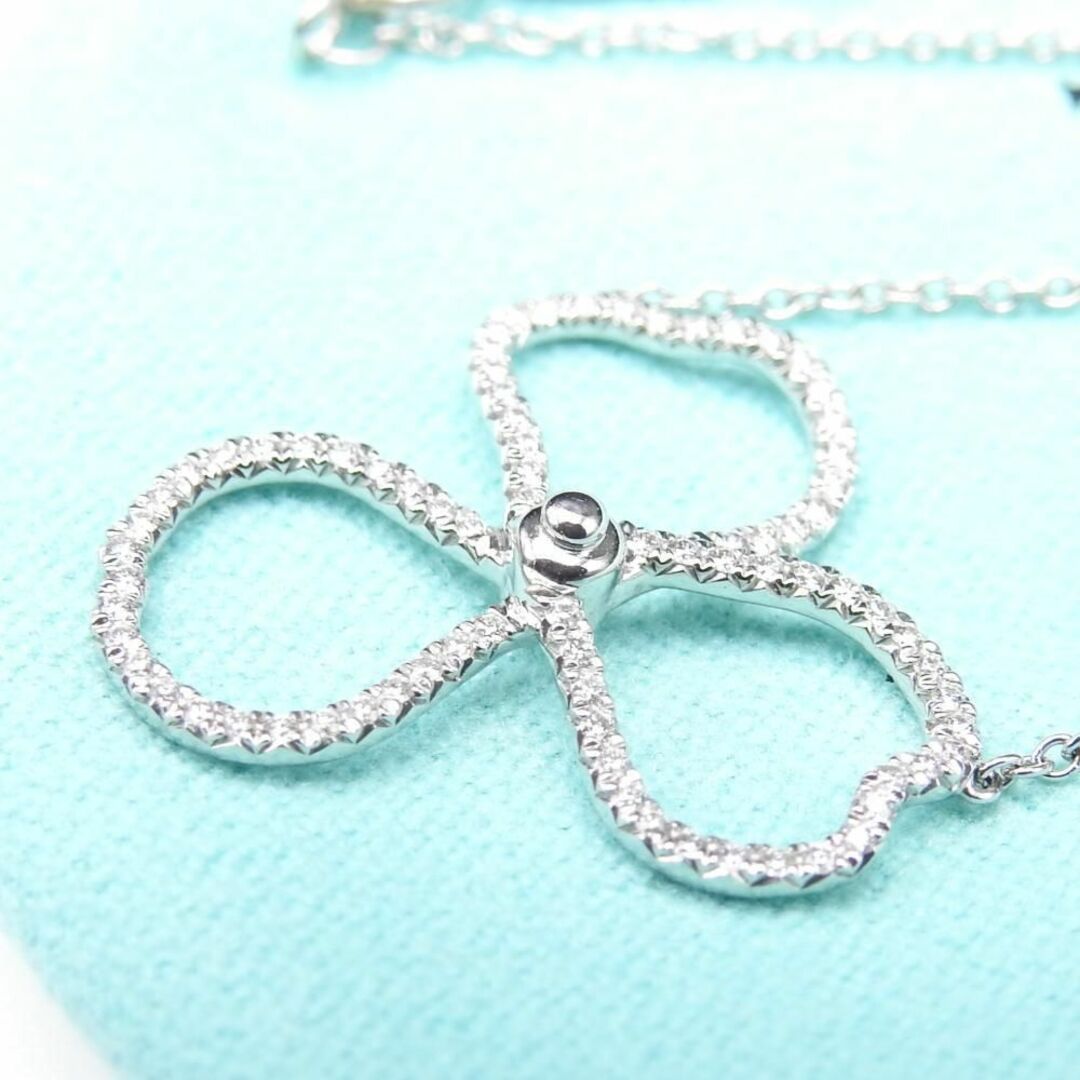 Tiffany & Co.(ティファニー)のティファニー ペーパー フラワー 天然ダイヤモンド Pt950ネックレス レディースのアクセサリー(ネックレス)の商品写真