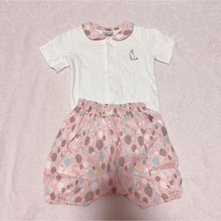 MOOMIN BABY ムーミン　70 80 ロンパース　かぼちゃパンツ　女の子