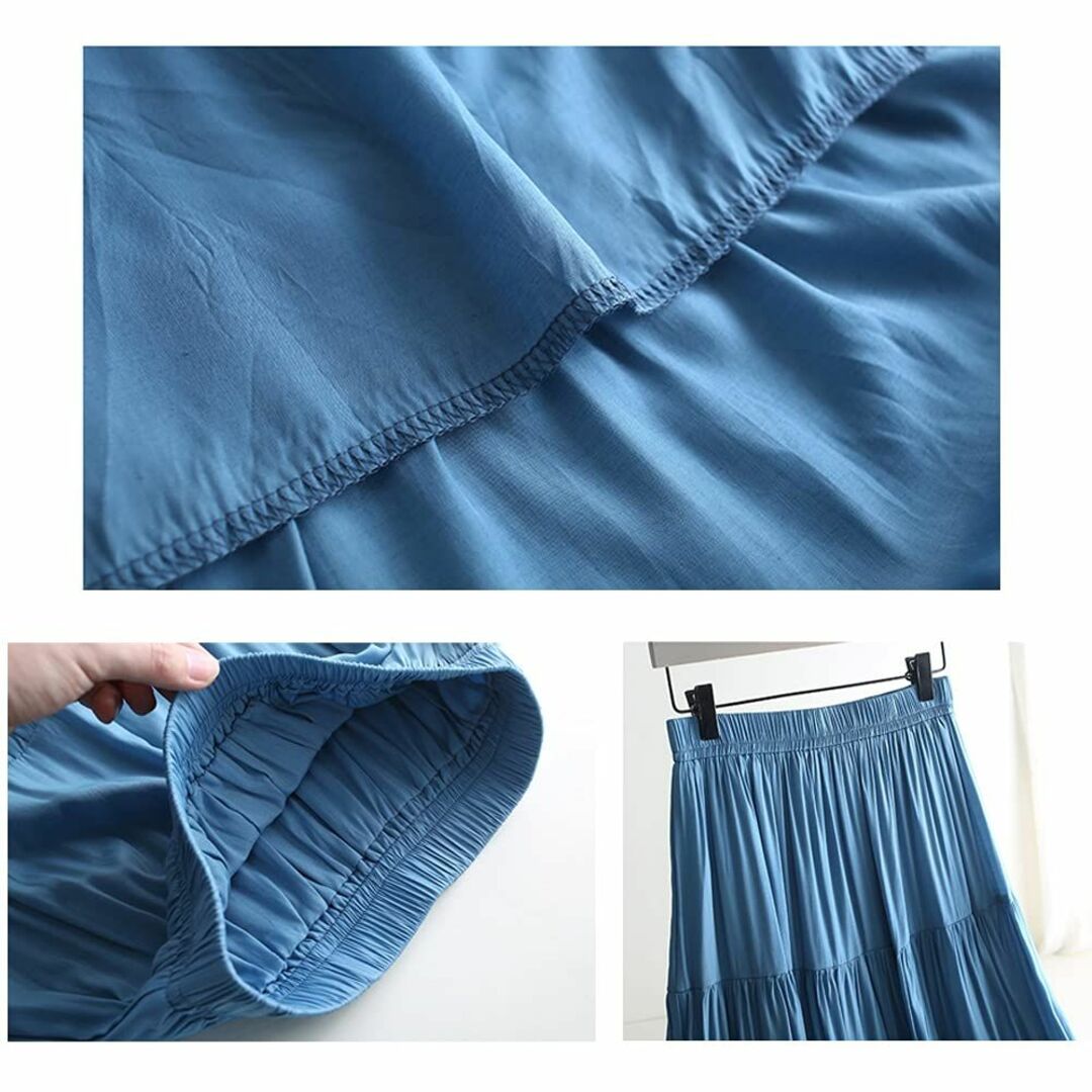 【色: ブルー】[Ｓｕｅｅｙａ] （スイーヤ） ロング スカート レディース フ レディースのファッション小物(その他)の商品写真